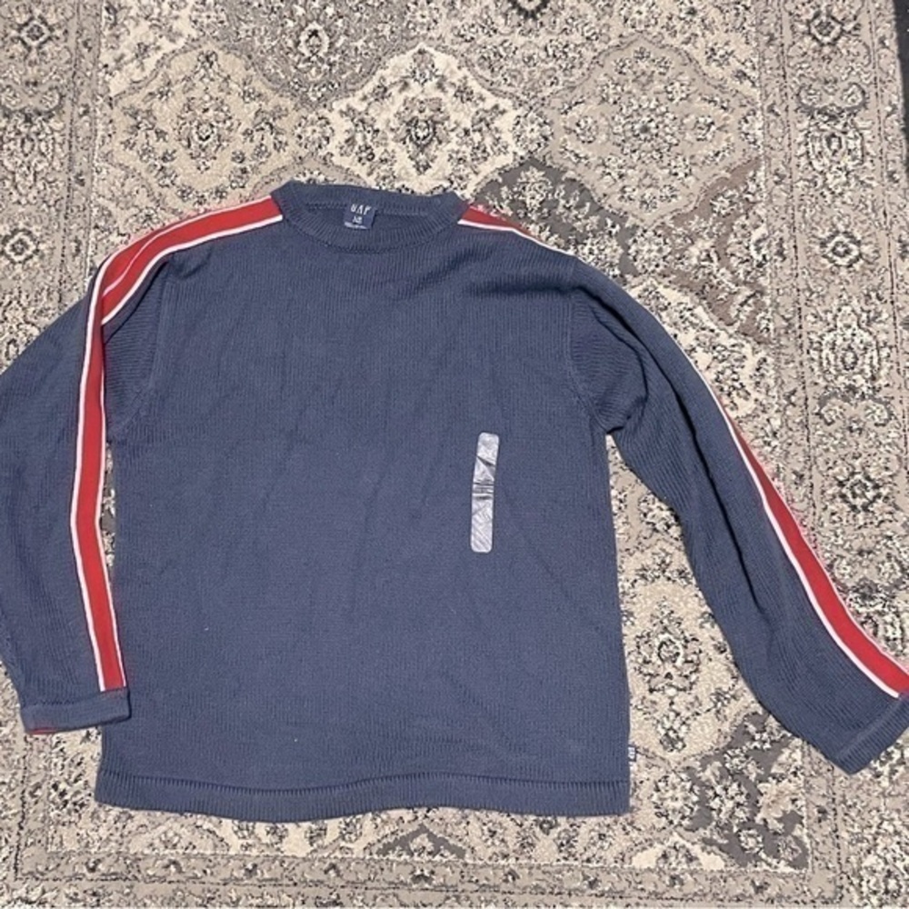 Kids size 10 GAP sweater with striped sleeves